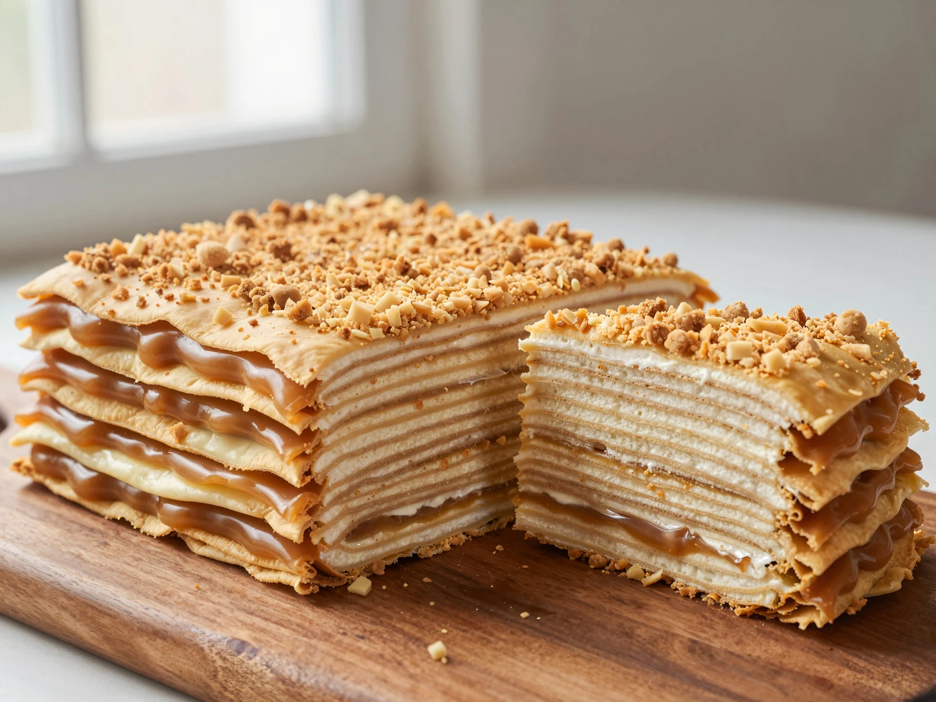 Torta de hojarasca y manjar